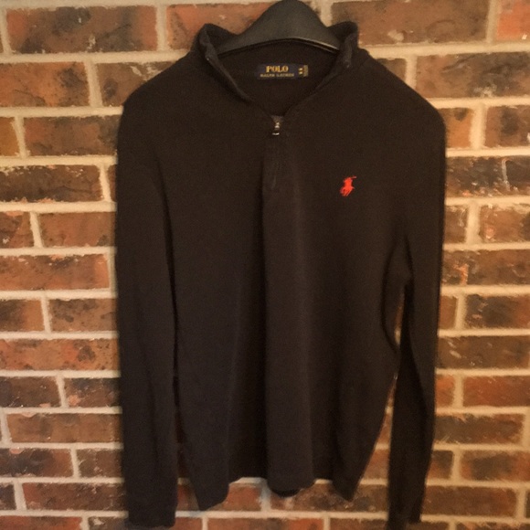 Polo Ralph Lauren Other - Men’s size M black long sleeved polo shirt with zipper front